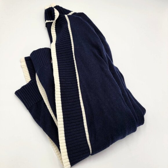 Talbots Apres Sail Blue Open Graphic Nautical  Sweater Size M - Picture 10 of 13